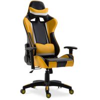 Gaming Desk Chair Reclinable 180º Ergonomic  Yellow 59025 photo 3 Buy Gaming Desk Chair Reclinable 180º Ergonomic  Yellow 59025 at MyFaktory