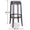 Buy Bar Stool  Victoire - 75cm - Design Transparent Transparent 29571 at MyFaktory