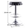 Buy Swivel Chromed Metal Bottle Cap Bar Stool - Height Adjustable White 49737 home delivery
