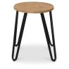 Buy Hairpin Stool - 44cm - Light wood and metal Light grey 59488 at MyFaktory
