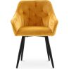 Buy Dining Chair with Armrests - Upholstered in Velvet - Carrol Yellow 59998 - in the EU