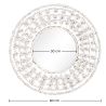 Buy Wall Mirror - Boho Bali Round Design (60 cm) - Chiua White 60060 in the Europe
