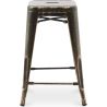 Buy Bar Stool Bistrot Metalix Industrial Design Metal - 60 cm - New Edition Metallic bronze 60122 - in the EU