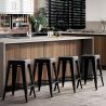 Buy Bistrot Metalix Stool Matte Metal - 60cm - New edition Black 60324 with a guarantee