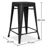 Buy Bistrot Metalix Stool Matte Metal - 60cm - New edition Black 60324 - in the EU