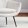 Buy Upholstered boucle accent chair in white - Uby White 60339 - in the EU