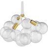 Buy Pendant lamp, globe chandelier in modern design, 9 glass globes - Plaus White 60405 - in the EU