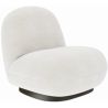 Buy White boucle armchair upholstered - Black legs - Nuiba White 60483 - in the EU