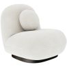 Buy White boucle armchair upholstered - Black legs - Nuiba White 60483 - prices