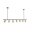 Buy Rail Ceiling Lamp - 7 Adjustable Gold Spotlights - 140CM - Lark Gold 60517 - in the EU