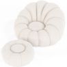 Buy Upholstered Armchair with Ottoman - White Boucle - Calera White 60542 in the Europe