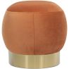 Buy Pouf Luxury Home Foot Rest - Velvet and Metal - Premium Orange 60552 home delivery