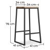 Buy Big Boy Bar Stool 76cm Black 58415 - prices