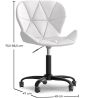 Buy PU Upholstered Office Chair - Black Winka Frame White 61049 - in the EU