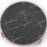 Buy Black Marble Coffee Table - 50cm Diameter - Louy Black 61093 home delivery