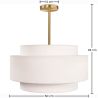 Buy Ceiling Pendant Lamp - Fabric Shade - Gerbu Aged Gold 60680 - in the EU