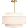 Buy Ceiling Pendant Lamp - Fabric Shade - Gerbu Aged Gold 60680 at MyFaktory