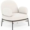 Buy Designer Armchair - Upholstered in Bouclé Fabric - Hedar White 61223 - prices