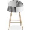 Buy Patchwork Upholstered Stool - Scandinavian Style - Black and White - 66cm -  Bennett White / Black 61291 in the Europe