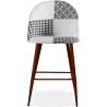Buy Patchwork Upholstered Stool - Scandinavian Style - Black and White - 66cm - Bennett White / Black 61290 - in the EU