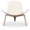 Buy Designer armchair - Scandinavian armchair - Faux leather upholstery - Luna Ivory 16774 - prices