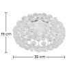 Buy Crystal Ceiling lamp 35cm Transparent 58433 home delivery