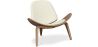 Buy Design Armchair - Scandinavian Armchair - Upholstered in Leather - Luna Ivory 16776 - in the EU