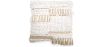 Buy Square Recycled yarn Cushion in Boho Bali Style cover + filling - Chloe White 60214 - in the EU