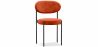 Buy Dining Chair - Upholstered in Velvet - Black Metal - Martha Brick 61003 home delivery