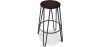 Buy Hairpin Stool - 74cm - Dark wood and metal Dark grey 58321 in the Europe