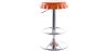 Buy Swivel Chromed Metal Bottle Cap Bar Stool - Height Adjustable Orange 49737 at MyFaktory