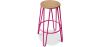 Buy Hairpin Stool - 74cm - Light wood and metal Fuchsia 59487 in the Europe