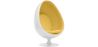Buy Armchair Ele Chair - White exterior - Faux Leather Pastel yellow 13193 in the Europe