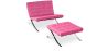 Buy City Armchair with Matching Ottoman - Faux Leather Pink 13183 home delivery