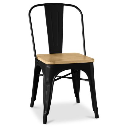 Buy Bistrot Metalix Chair Square Wooden - Metal White 32897 - prices 