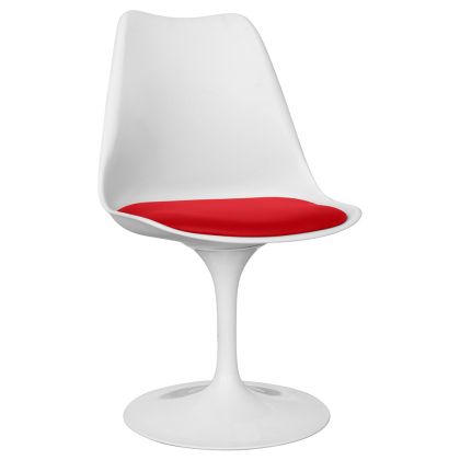 Buy Dining Chair - White Swivel Chair - Tulipa Red 59156 home delivery 