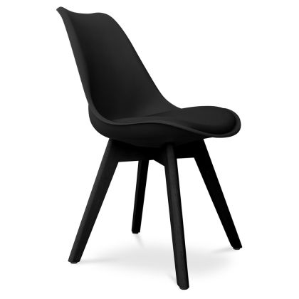 Buy Premium Brielle Scandinavian Design chair with cushion Black 59277 with a guarantee 