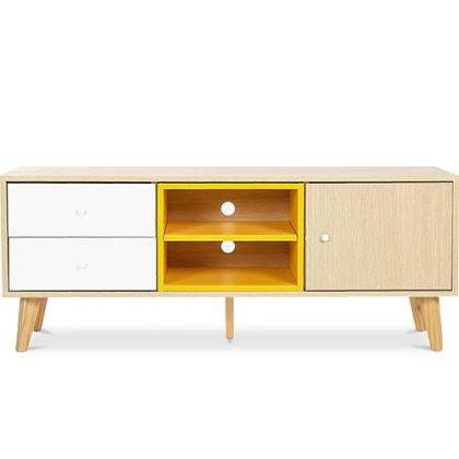 Buy Wooden TV Stand - Scandinavian Design - Erica  Yellow 59657 - in the EU 