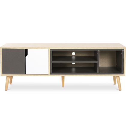 Buy Wooden TV Stand - Scandinavian Design - Freya  Grey 59659 in the Europe 