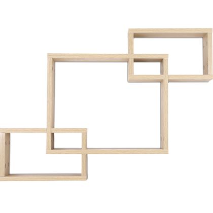 Buy Wooden Wall Shelf - Box Design - Dagoa Natural wood 59645 - prices 