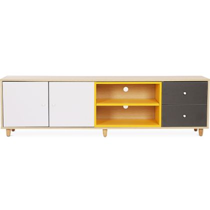 Buy Wooden TV Stand - Scandinavian Design -Eniva Multicolour 59661 with a guarantee 