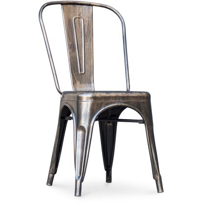 Buy Dining chair Bistrot Metalix industrial Metal - New Edition Metallic bronze 60136 - in the EU 