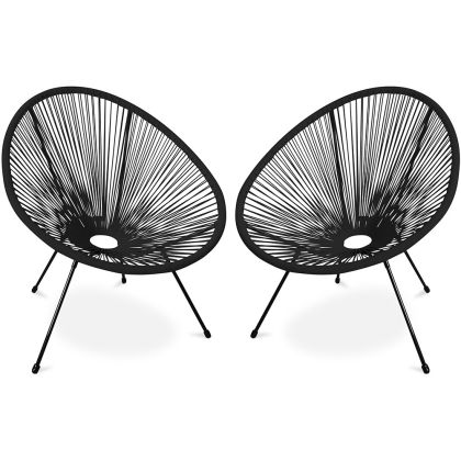 Buy  Pack Acapulco Chair x2 - Black Legs - New edition Black 60611 - in the EU 