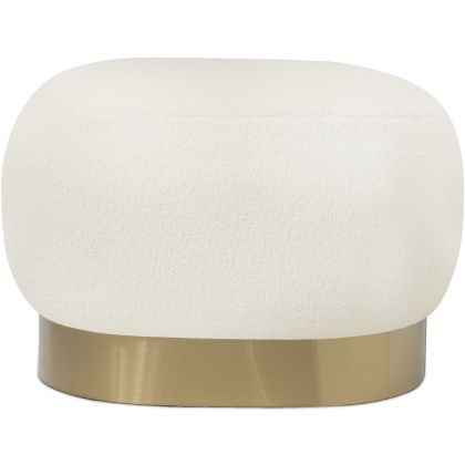 Buy Pouf Luxury Home Foot Rest - White Boucle - Premium White 60553 home delivery 