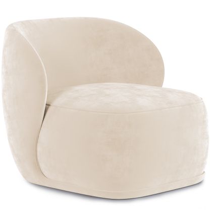 Buy Velvet Upholstered Armchair - Treyton White 60702 with a guarantee