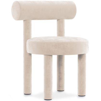Buy Dining Chair - Upholstered in Velvet - Reece Beige 60708 at MyFaktory