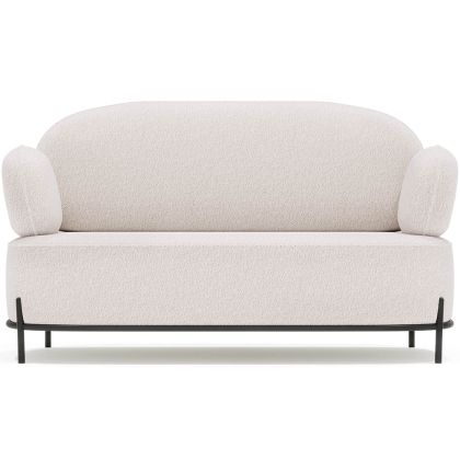 Buy 2/3-Seater Sofa - Upholstered in Bouclé Fabric - Munum White 61155 in the Europe 