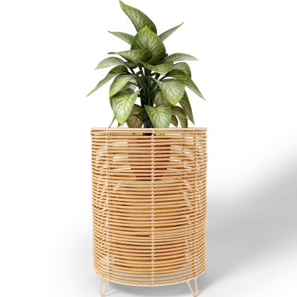 Buy Round Floor Planter - Boho Style - 56 CM - Waral Natural 61238 home delivery 