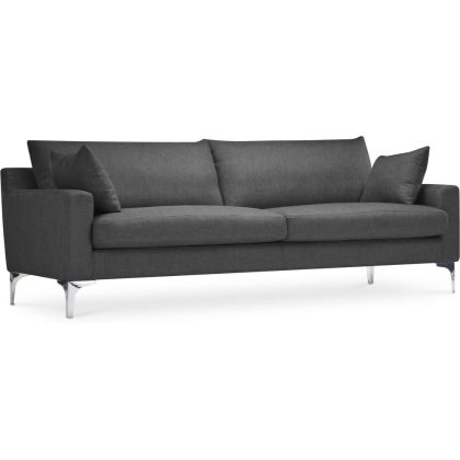Buy Design Living-room Sofa - 3 seats - Fabric Dark grey 26729 at MyFaktory 