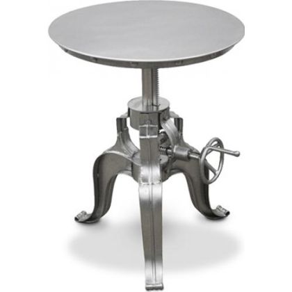 Buy Vintage Industrial silver side table - Metal Silver 51324 in the Europe 
